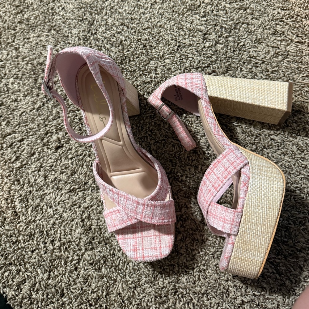 LULUS platform baby pink heels